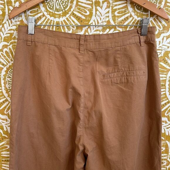 NWOT Frame Pleat Front Wide Leg High Rise Cotton Chino Pants in Camel $348 Sz 30 - Picture 14 of 16